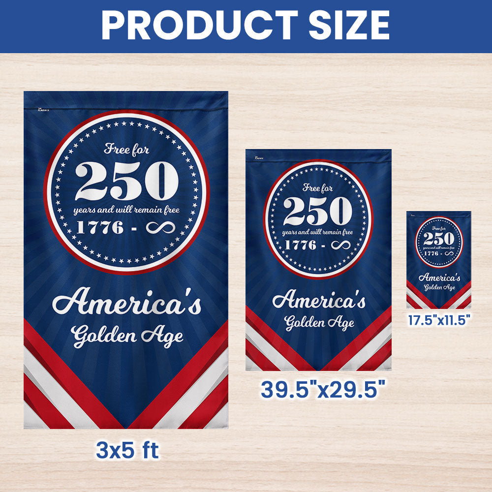 Flagwix American Flag - Flagwix America 250th Anniversary Golden Age Canvas Flag