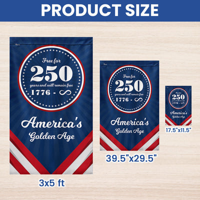Flagwix American Flag - Flagwix America 250th Anniversary Golden Age Canvas Flag