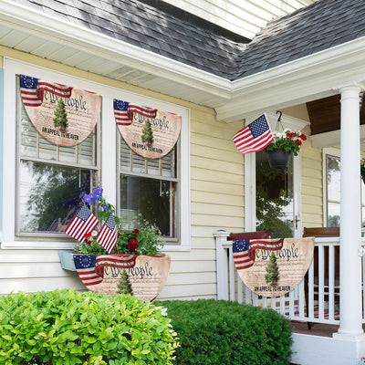 Flagwix American Flag - An Appeal To Heaven Flag We The People Betsy Ross 1776 Pine Tree Non-Pleated Fan Flag