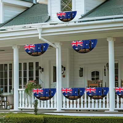 Anzac Day Australia 25th April Lest We Forget Non-Pleated Fan Flag
