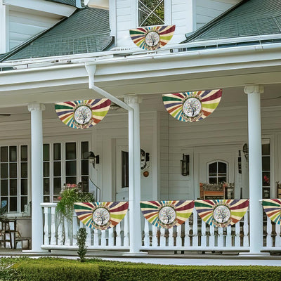 Hippie Every Little Thing Is Gonna Be Alright Non-Pleated Fan Flag