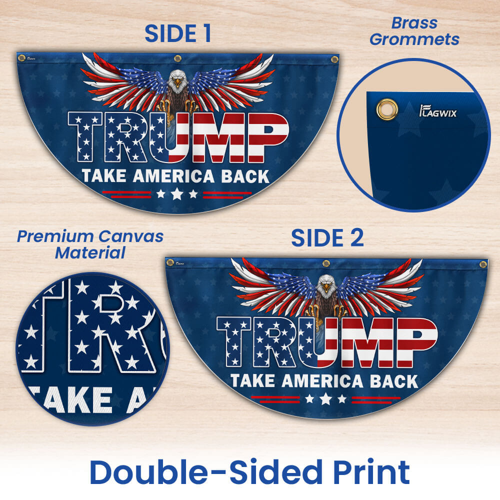 Trump Take America Back Non-Pleated Fan Flag