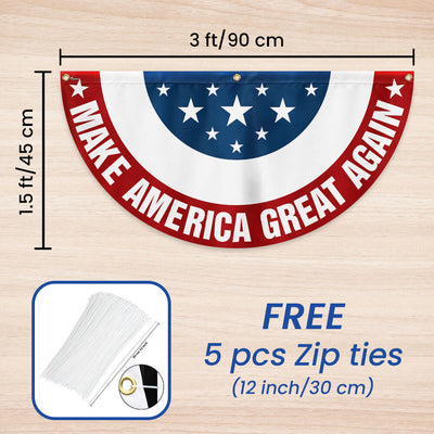 Make America Great Again Trump Patriotic Non-Pleated Fan Flag