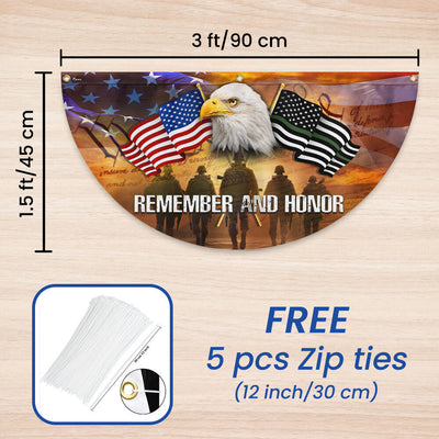 Thank You Veterans, American Eagle Memorial Day, Veterans Day Non-Pleated Fan Flag