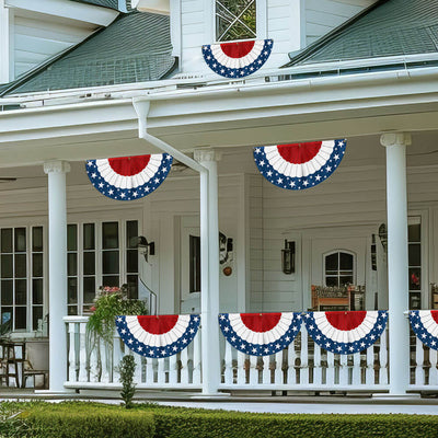 Flagwix American Flag - Patriotic Non-Pleated Fan Flag