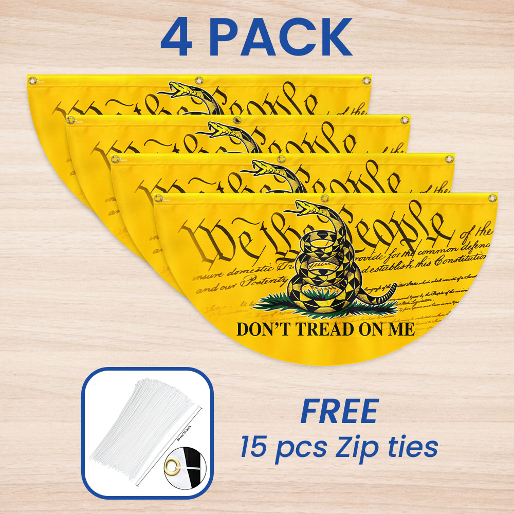 Gadsden Don’t Tread On Me We The People Non-Pleated Fan Flag