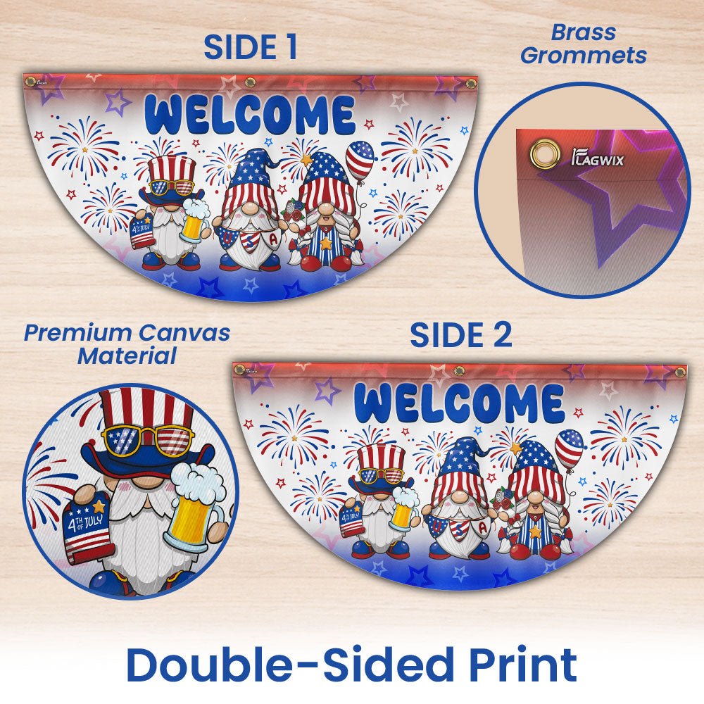 Flagwix American Flag - 4th of july Decoration American Independence Day Non-Pleated Fan Flag