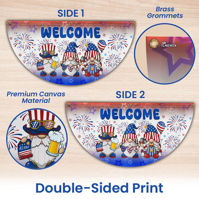 Flagwix American Flag - 4th of july Decoration American Independence Day Non-Pleated Fan Flag