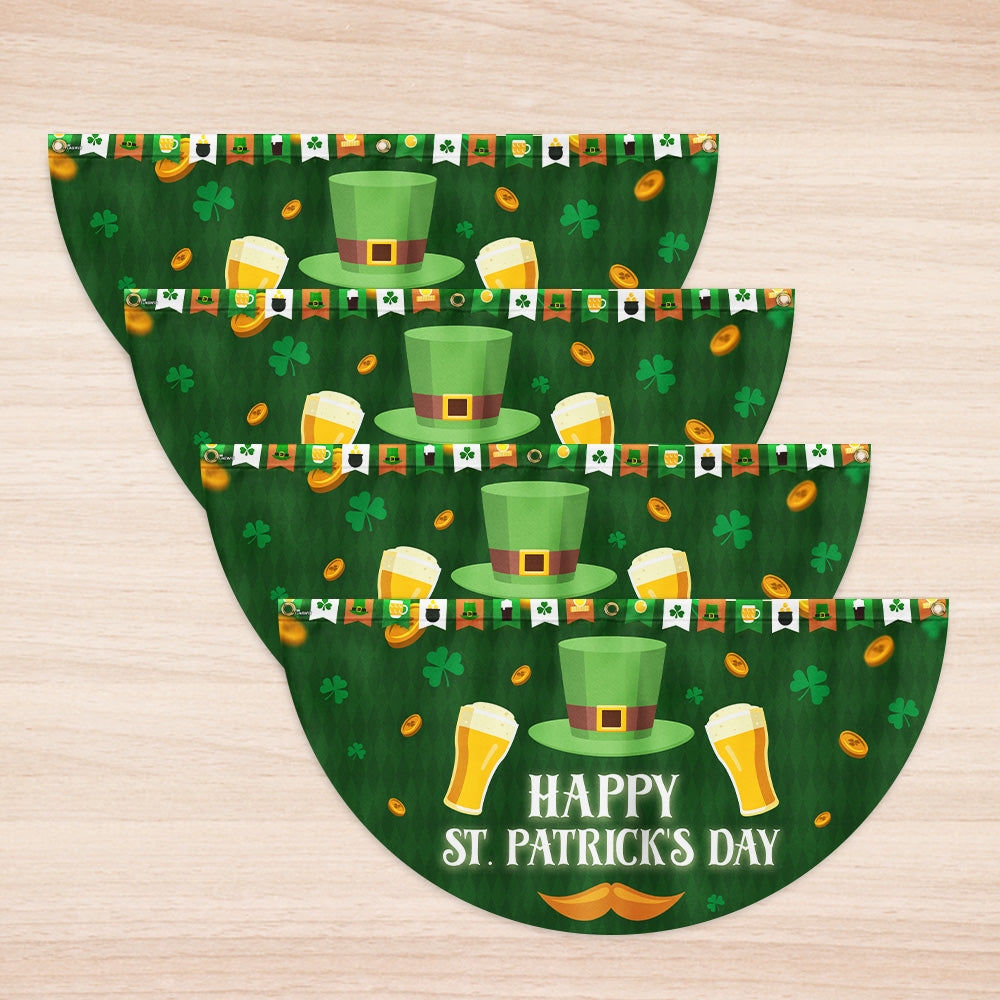 Happy St. Patrick's Day Non-Pleated Fan Flag