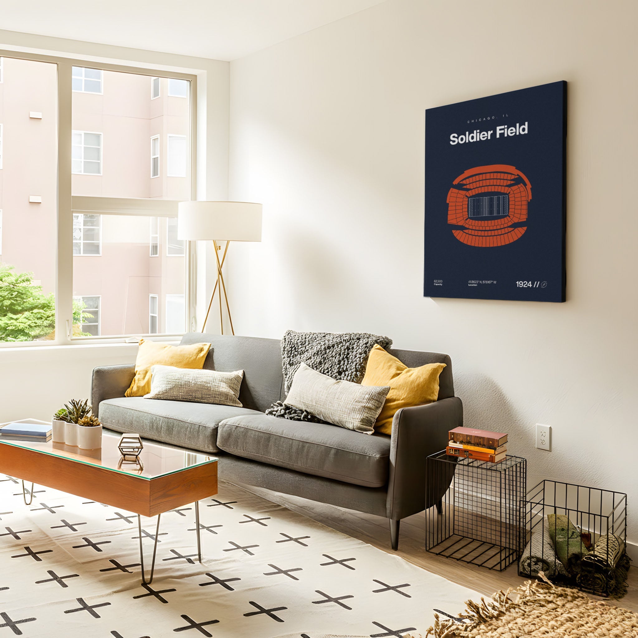 Chicago Football Stadium Bold