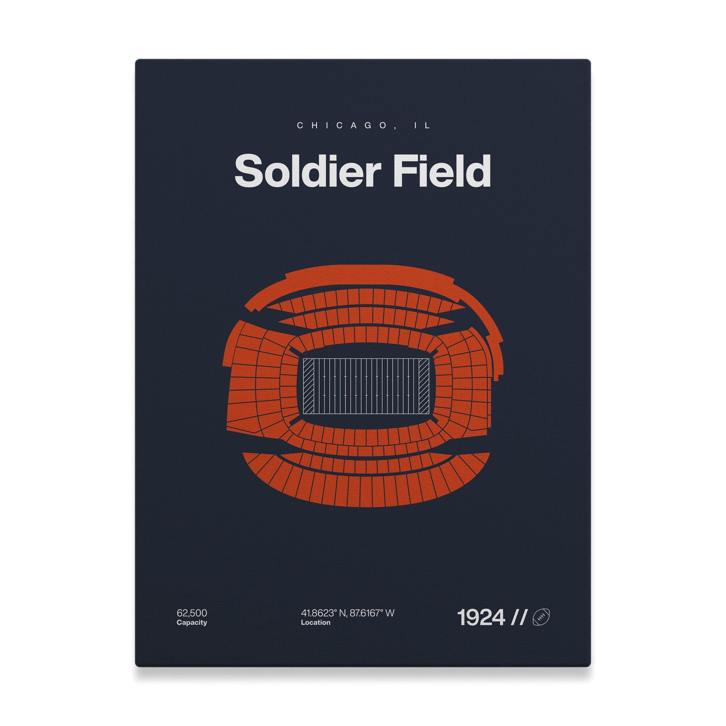 Chicago Football Stadium Bold