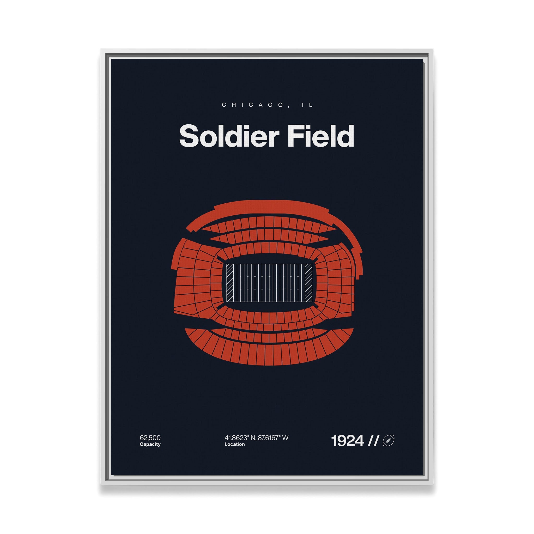 Chicago Football Stadium Bold