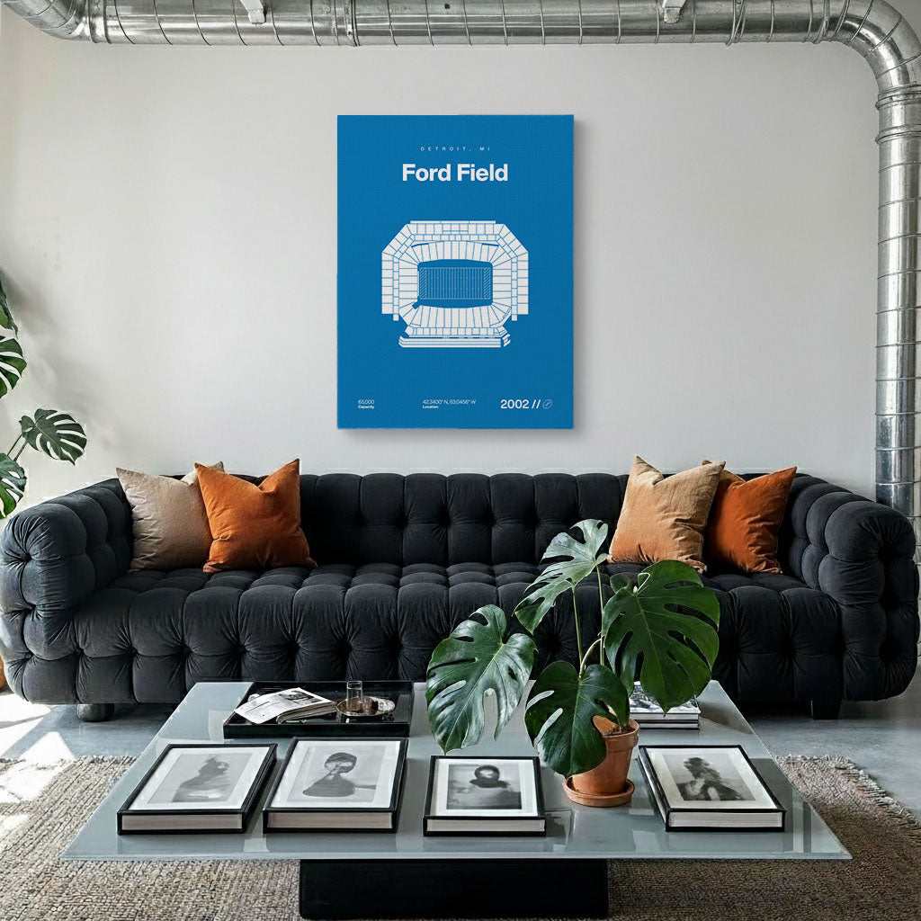 Detroit Football Stadium Bold