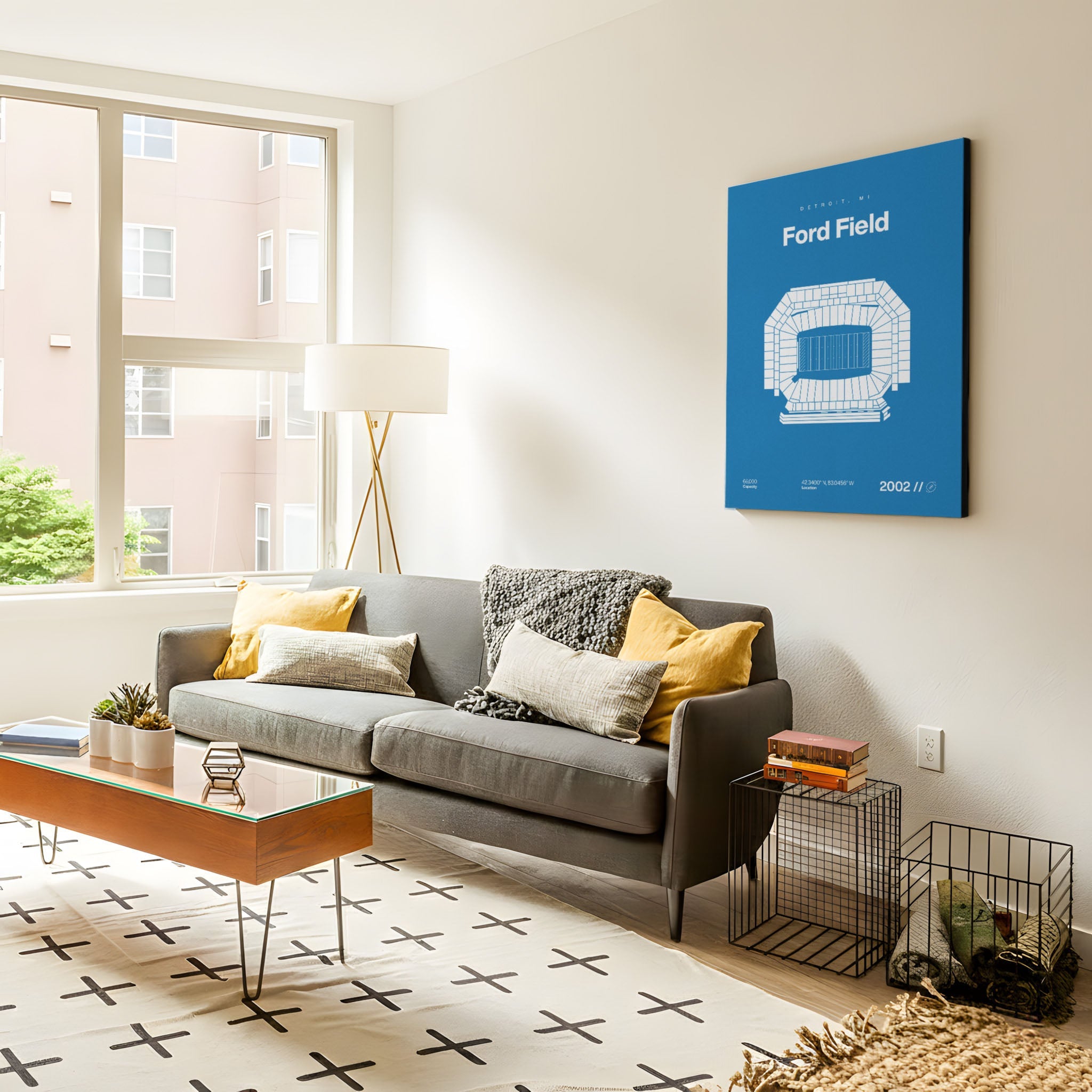 Detroit Football Stadium Bold