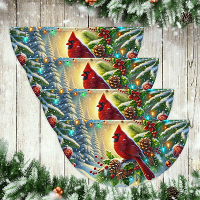 Cardinal Winter Christmas Non-Pleated Fan Flag