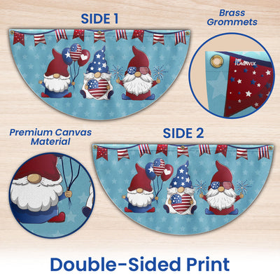 Flagwix American Flag - Patriotic Gnome 4th Of july Non-Pleated Fan Flag
