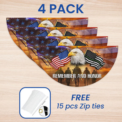 Thank You Veterans, American Eagle Memorial Day, Veterans Day Non-Pleated Fan Flag