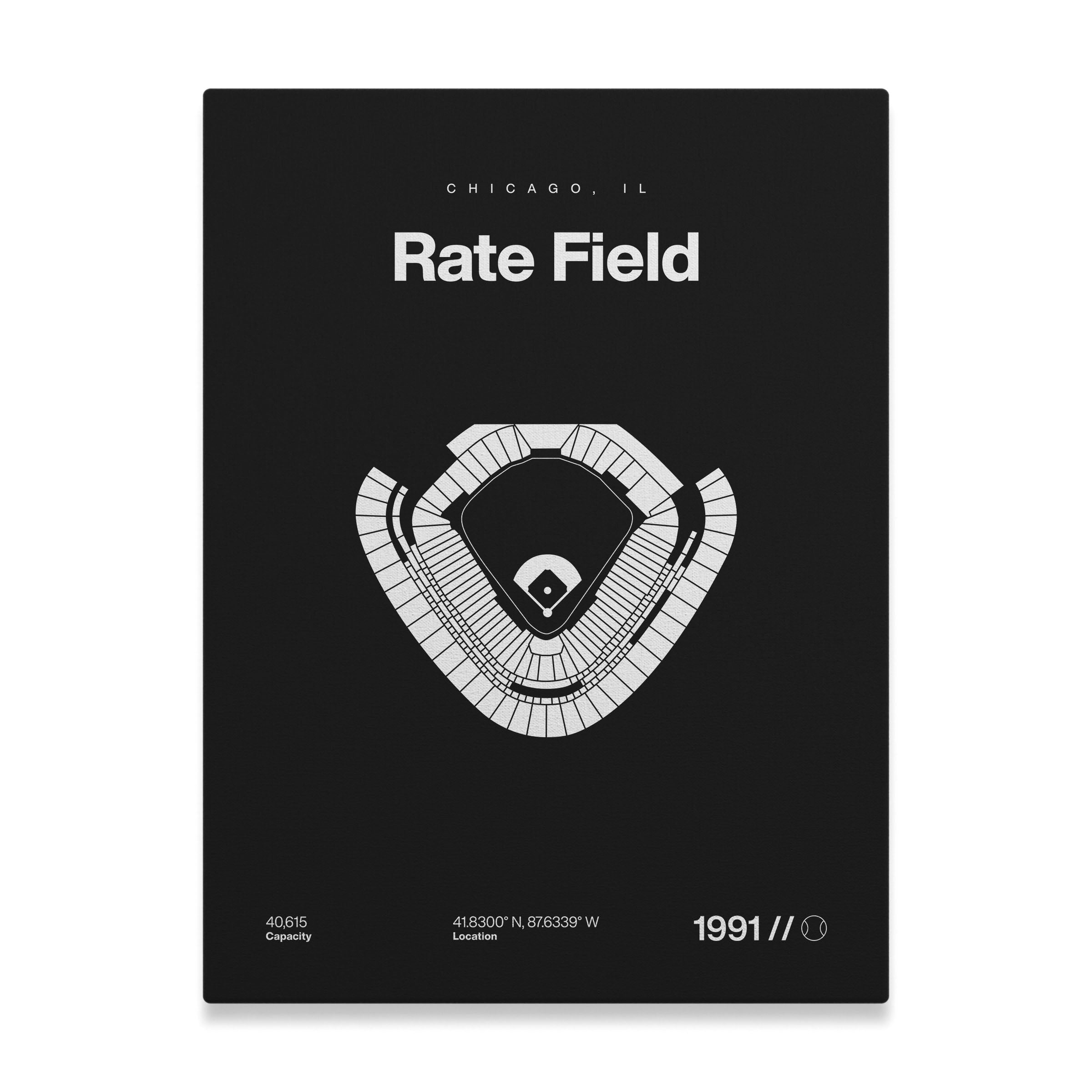 Chicago Baseball Stadium Bold