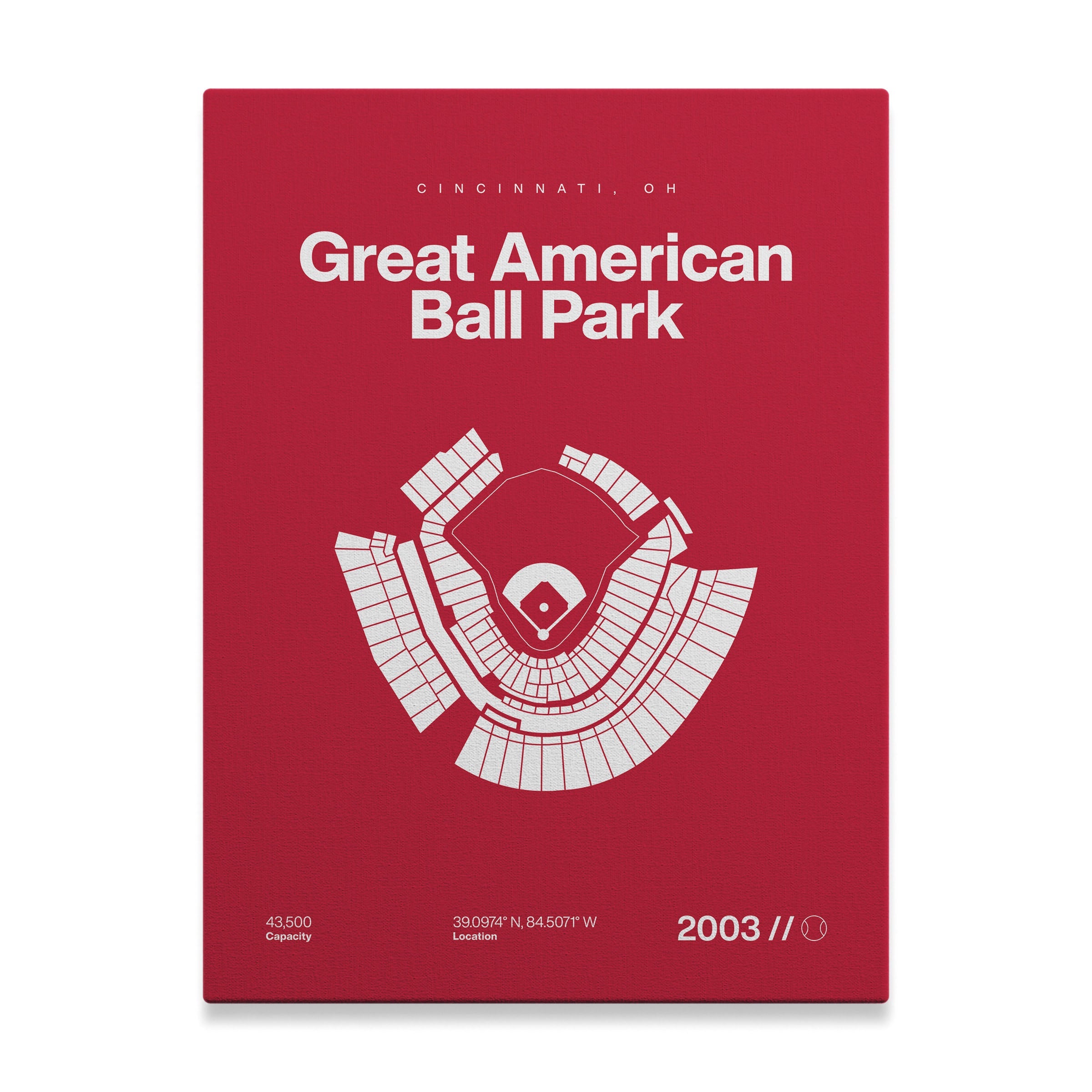 Cincinnati Baseball Stadium Bold