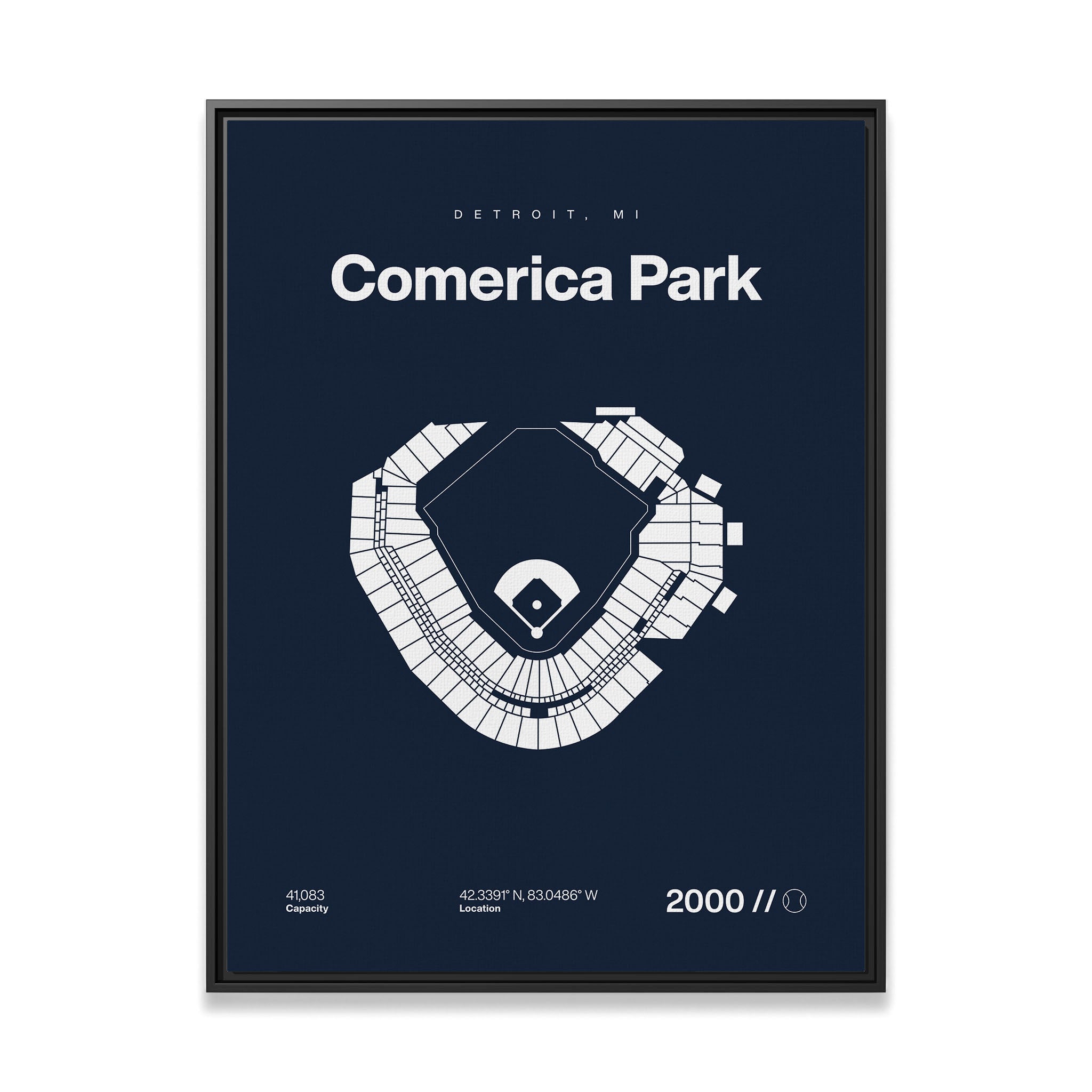 Detroit Baseball Stadium Bold