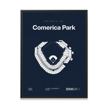 Detroit Baseball Stadium Bold