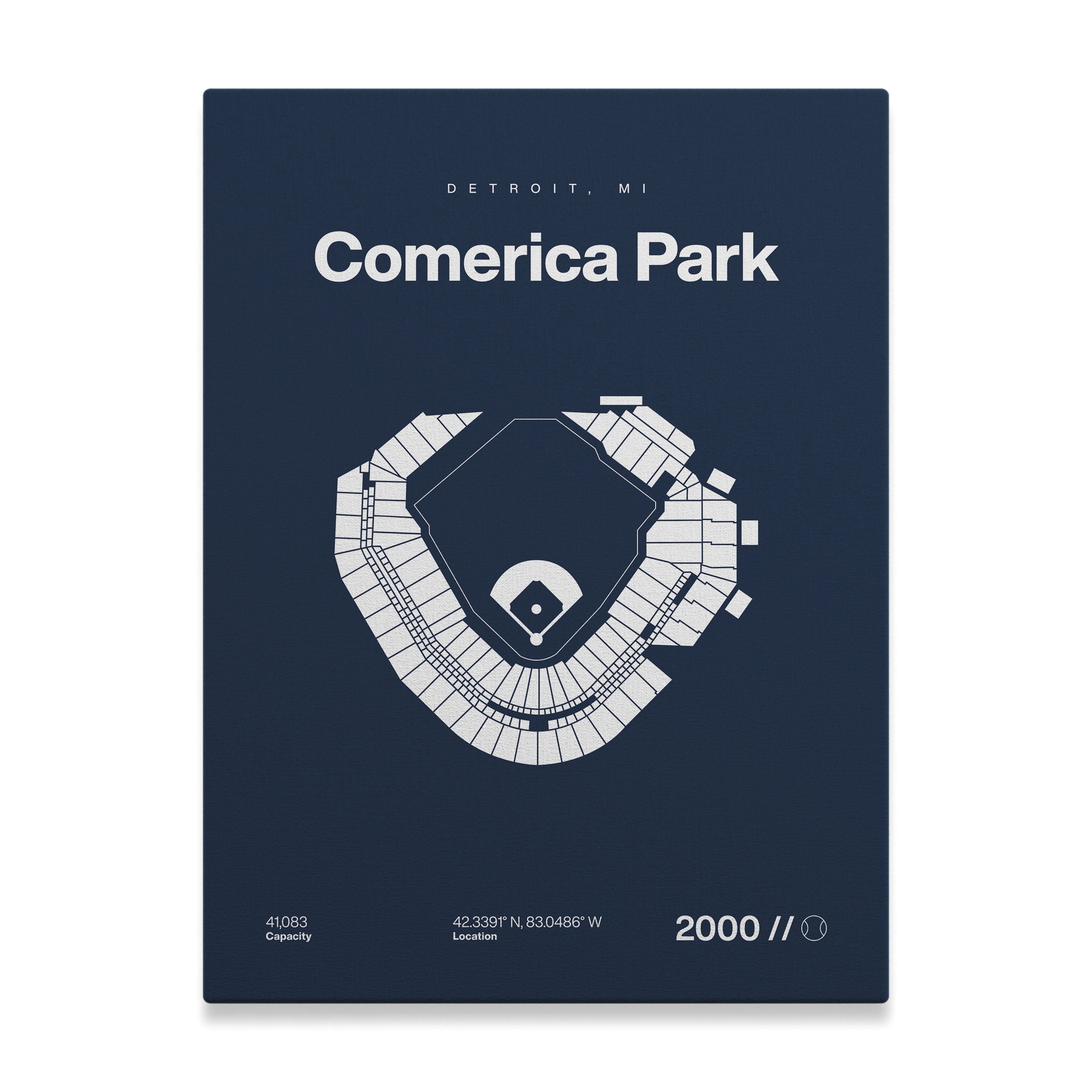 Detroit Baseball Stadium Bold