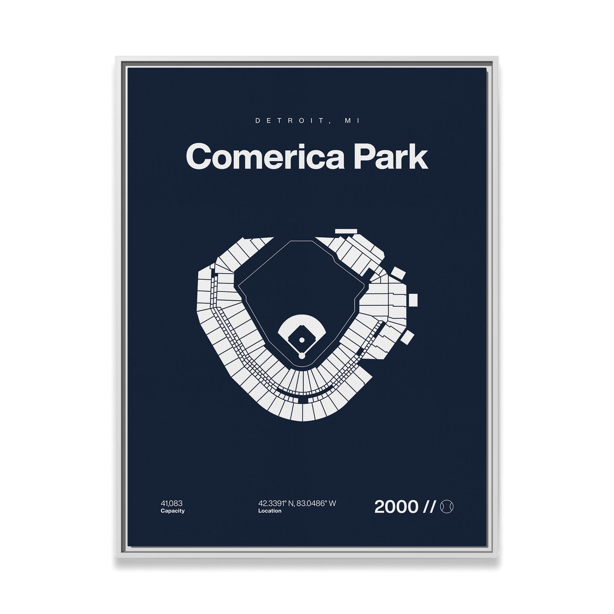 Detroit Baseball Stadium Bold