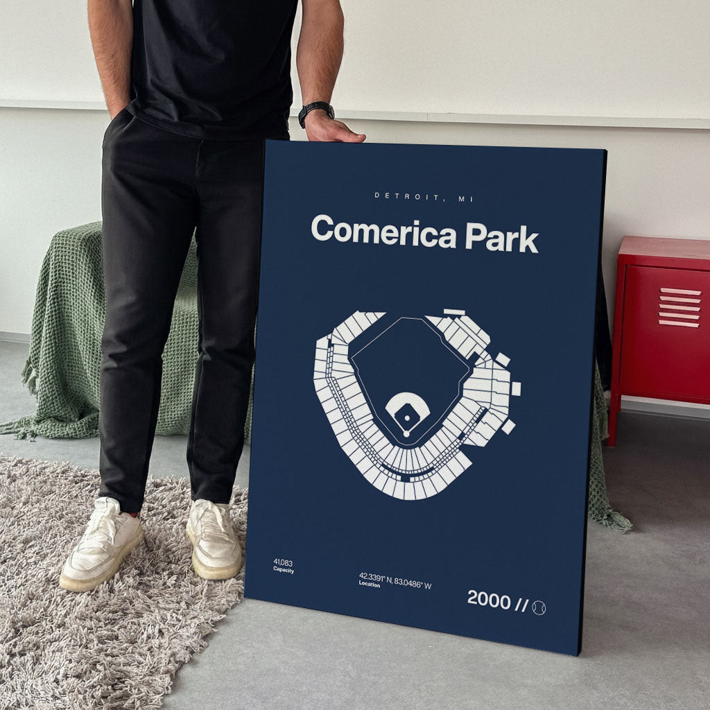 Detroit Baseball Stadium Bold