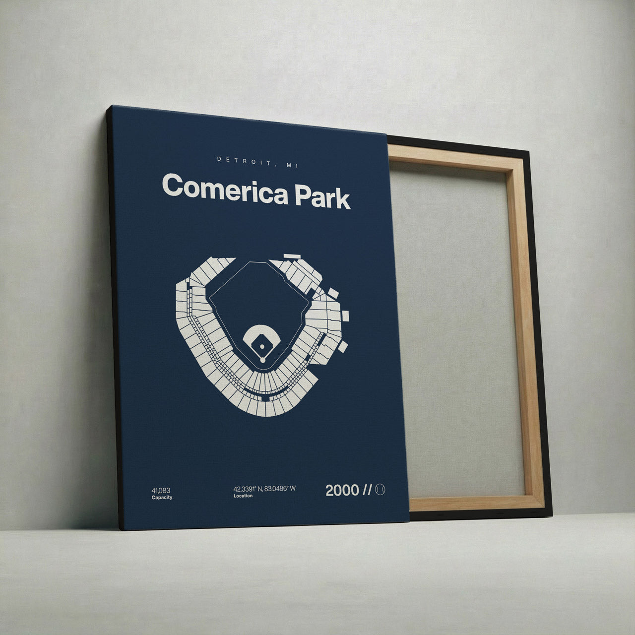 Detroit Baseball Stadium Bold