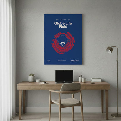 Texas Baseball Stadium Bold