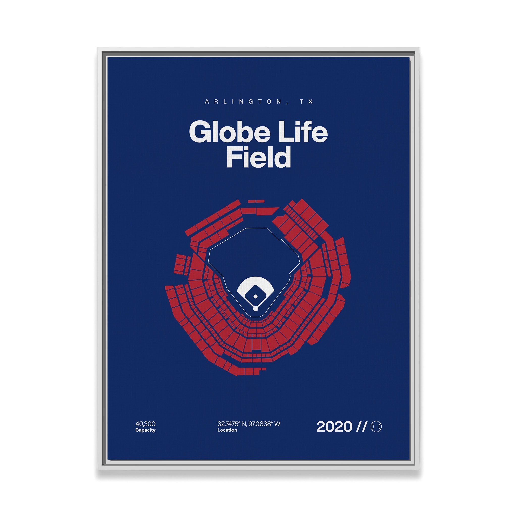 Texas Baseball Stadium Bold