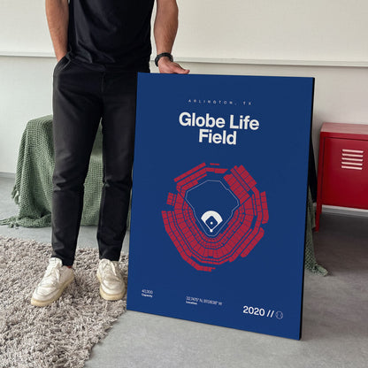 Texas Baseball Stadium Bold