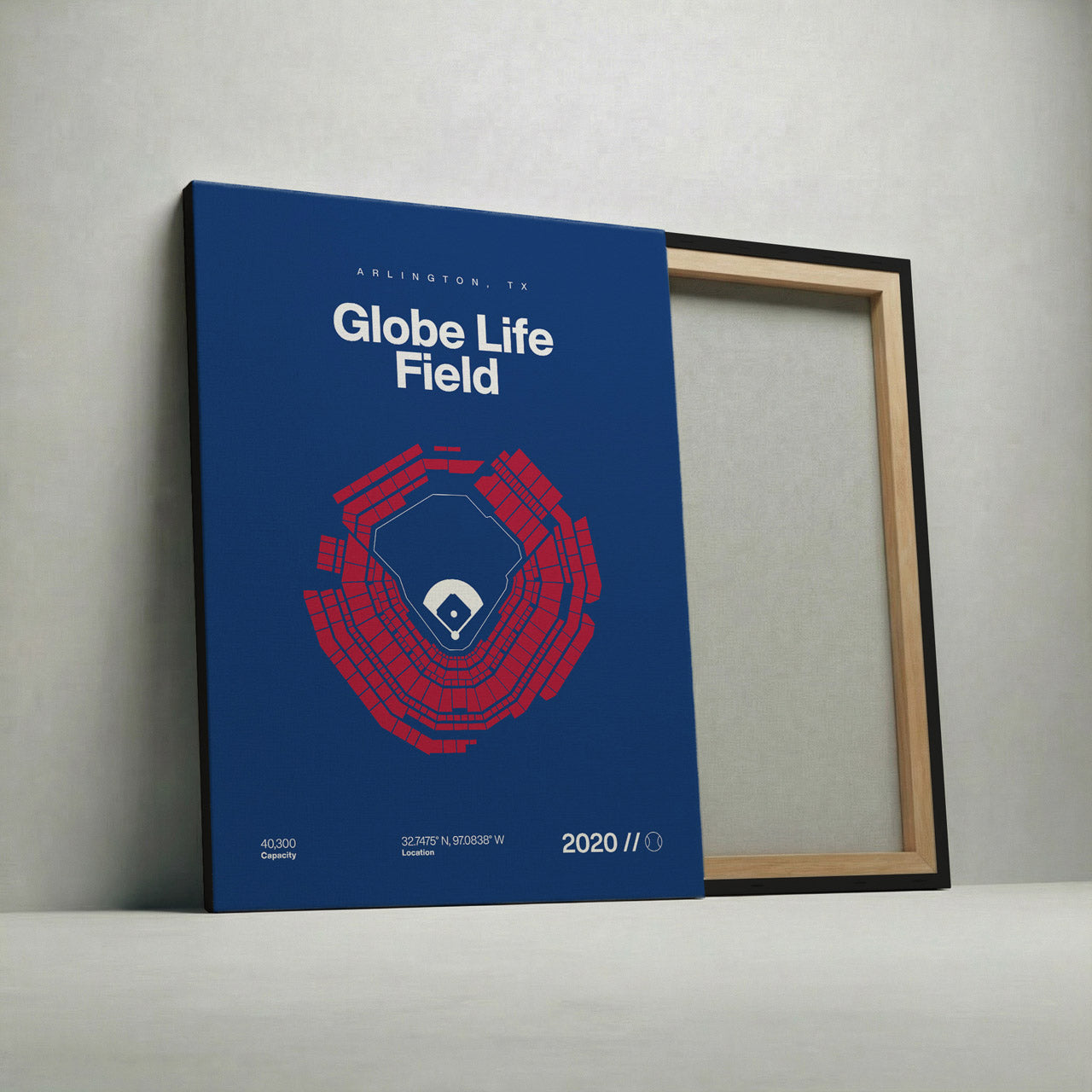 Texas Baseball Stadium Bold