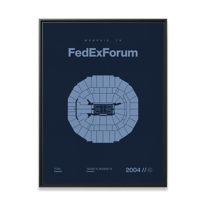 Memphis Basketball Arena Bold