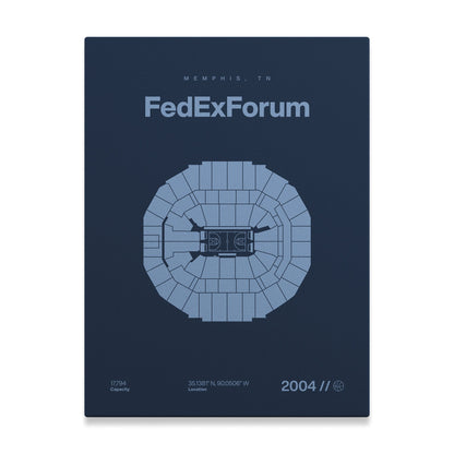 Memphis Basketball Arena Bold