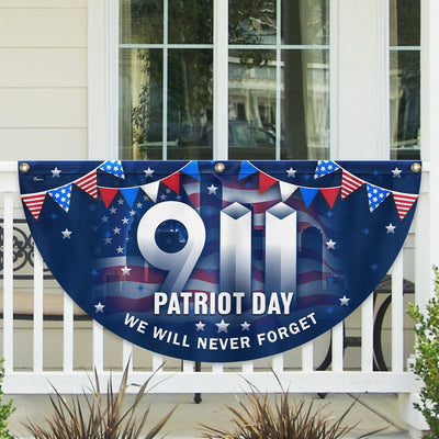 911 Patriot Day September 11th 9/11 Never Forget Non-Pleated Fan Flag