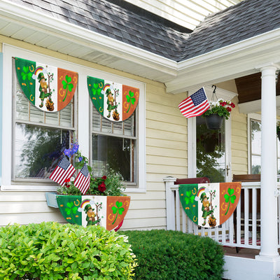 Leprechaun Happy Saint Patrick’s Day Irish American Non-Pleated Fan Flag TPT1625FLn