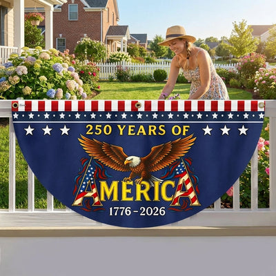 250 Years of America Fan Flag, Bald Eagle 1776 2026 Flag Decor