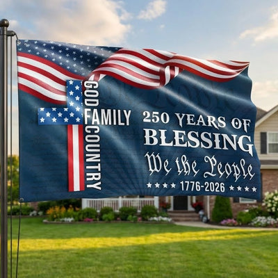 We The People American Flag, 250 Years Blessing 1776 2026 Grommet Flag 3-Day Shipping