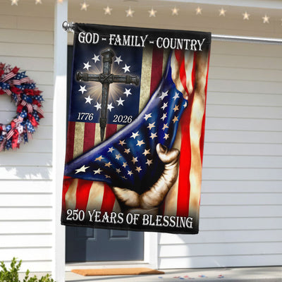 Betsy Ross 250 Years American Flag, God Family Country Patriot 1776 2026