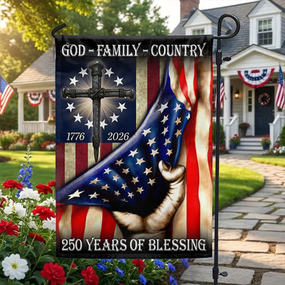 Betsy Ross 250 Years American Flag, God Family Country Patriot 1776 2026