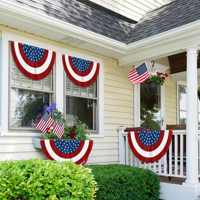 American Flag | Stripes and Stars Non-Pleated Fan Flag