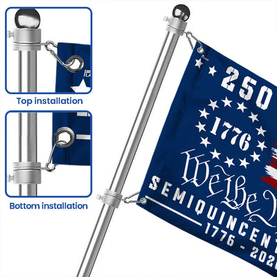 Flagwix American Flag - America 250th Anniversary We The People Grommet Canvas Flag