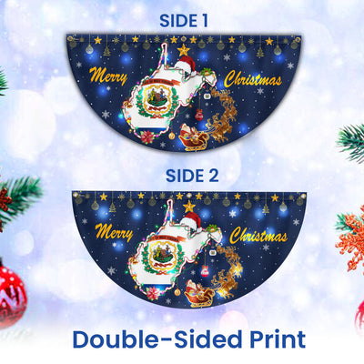 Country Roads Take Me Home Merry Christmas In West Virginia Solar Led Fan Flag