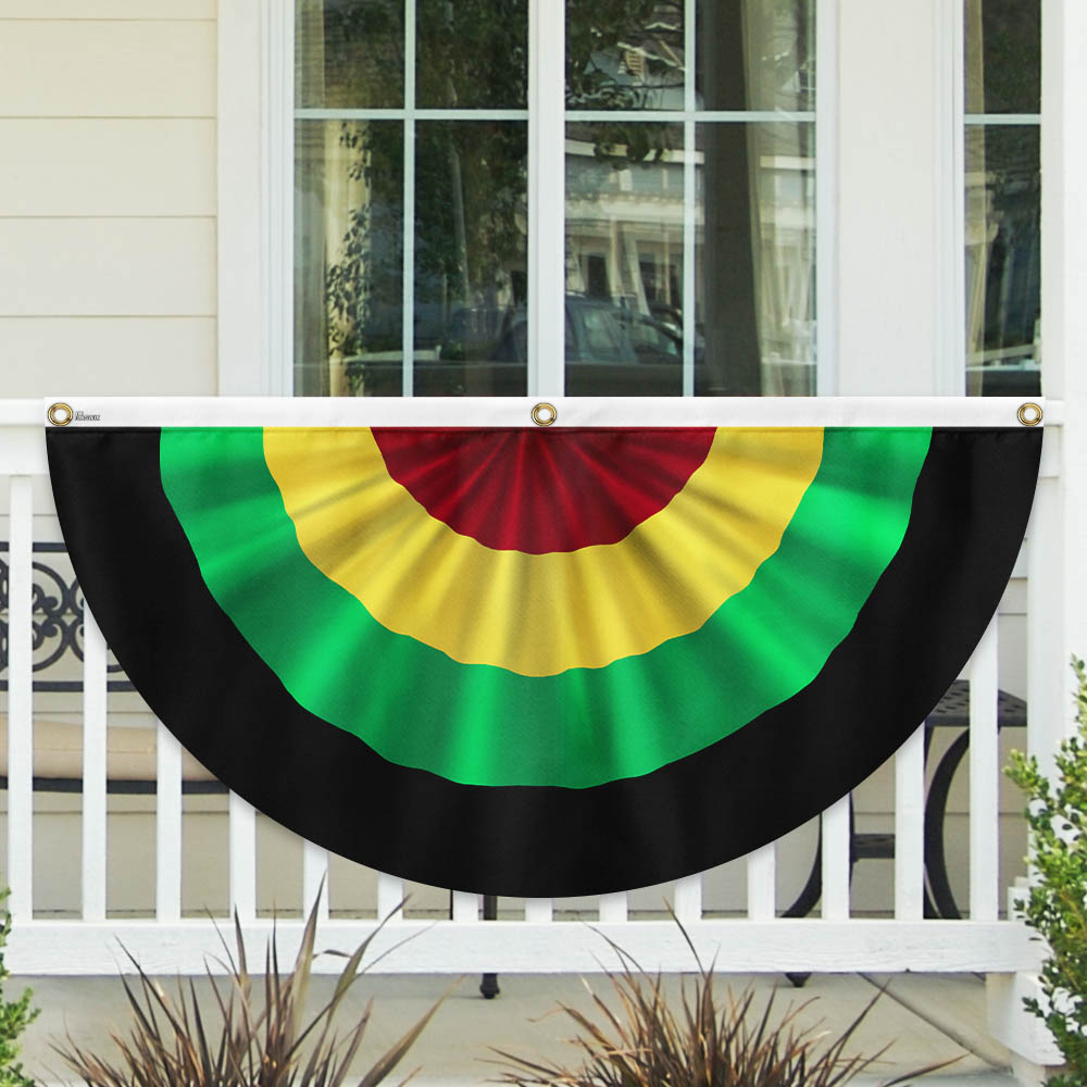 Juneteenth Non-Pleated Fan Flag
