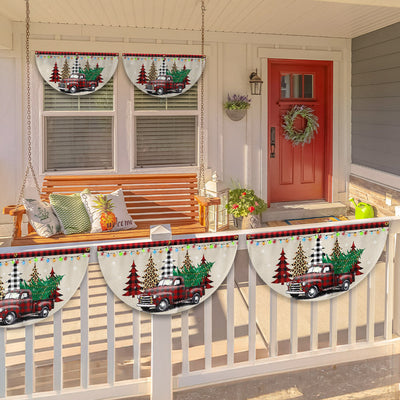 Christmas It's The Most Wonderful Time Of The Year Pickup Truck Non-Pleated Fan Flag