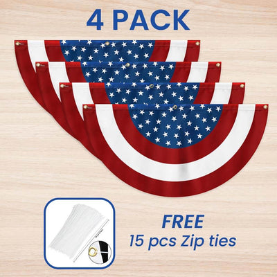 American Flag | Stripes and Stars Non-Pleated Fan Flag