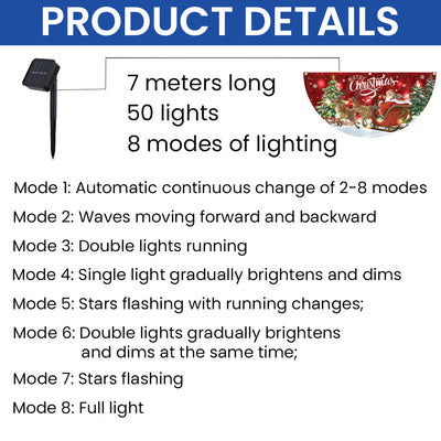 Merry Christmas Santa Claus with Sleigh and Reindeer Christmas Solar Led Fan Flag
