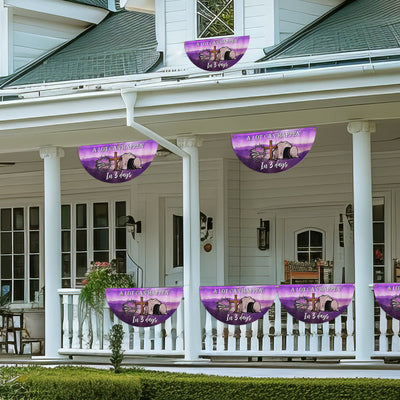 Easter A Lot Can Happen In 3 Days Non-Pleated Fan Flag