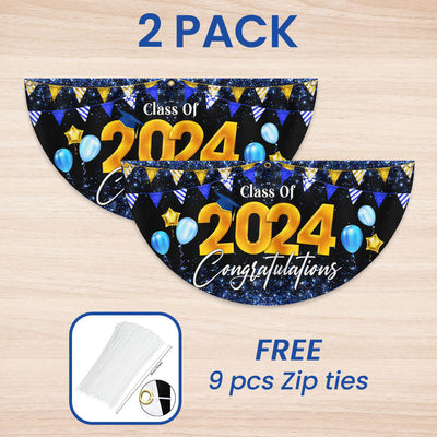 Graduation 2025 Senior Class Of 2025 Non-Pleated Fan Flag